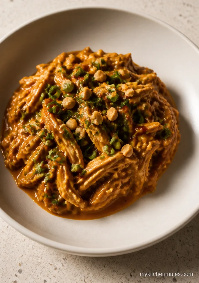 Thai Peanut Pulled Chicken