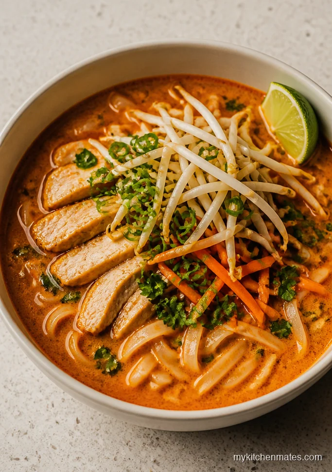 Thai Red Curry Chicken Noodle Soup