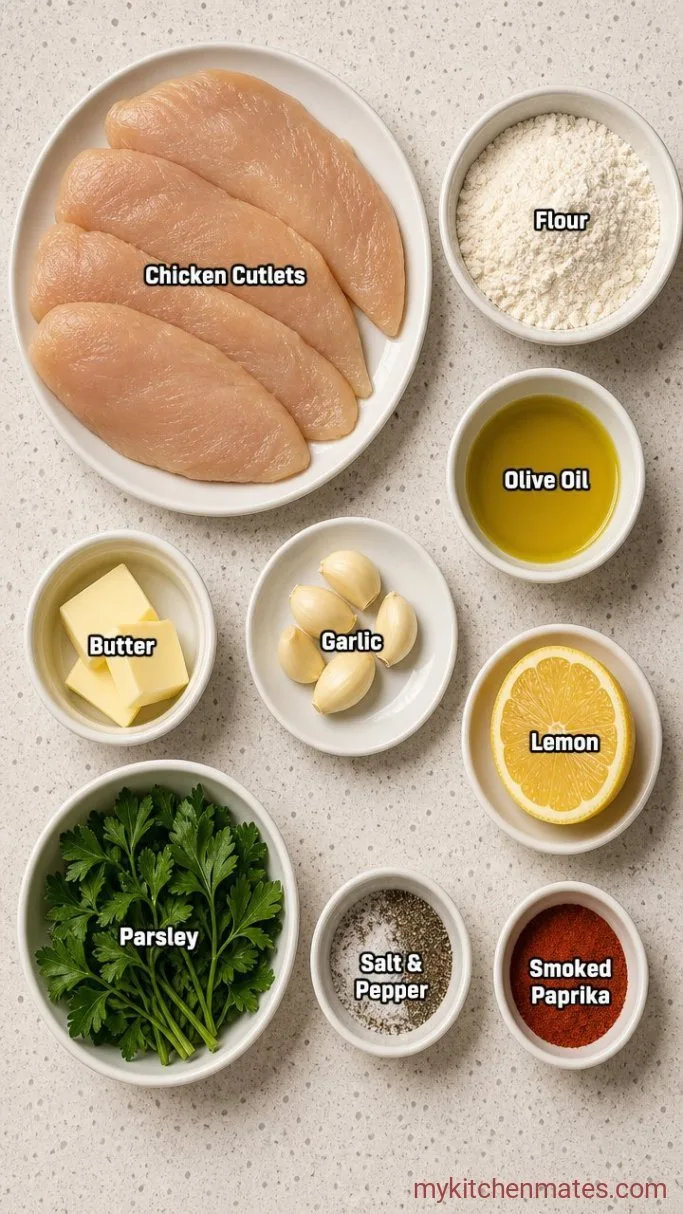 Quick Lemon Butter Thinly Sliced Chicken Breasts Ingredients