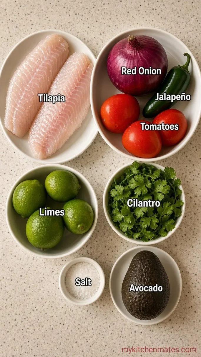 15-Minute Tilapia Ceviche Ingredients