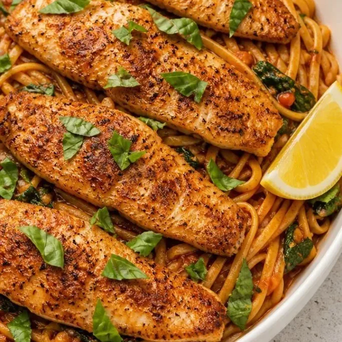 25-Minute Lemon Garlic Tilapia Pasta Tilapia Pasta Recipe