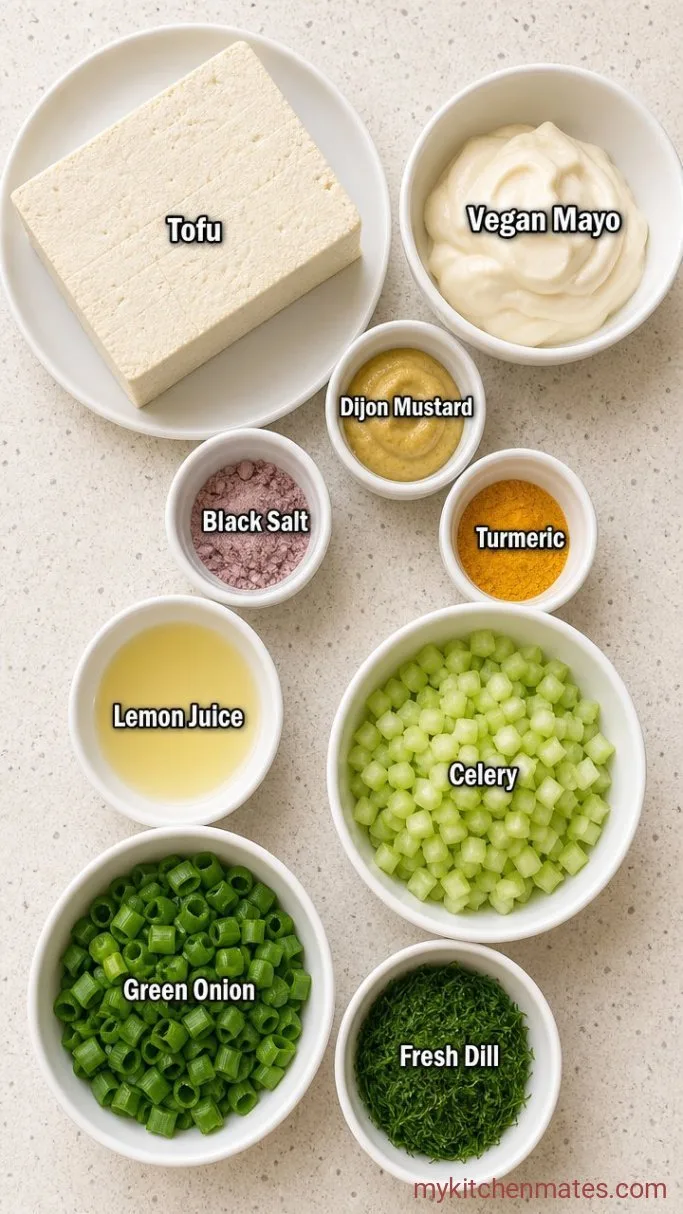 10-Minute Tofu Egg Salad (Tastes Like Classic Egg Salad) Ingredients