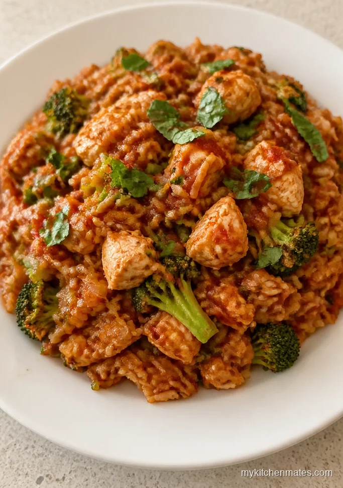 Tomato Basil Chicken Broccoli Rice