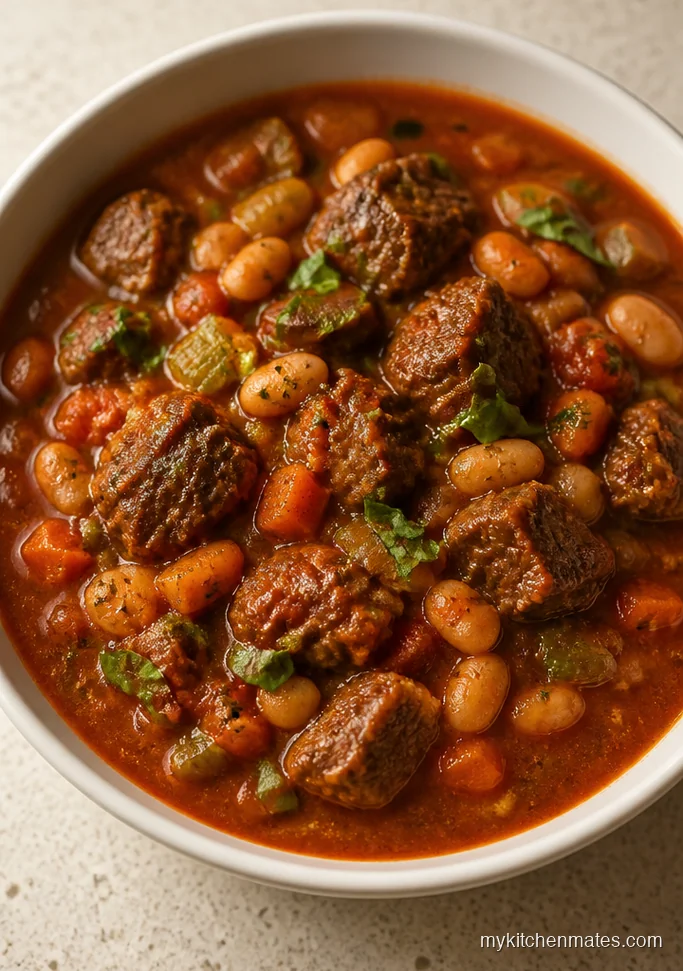 Tomato Basil Oven Beef Stew