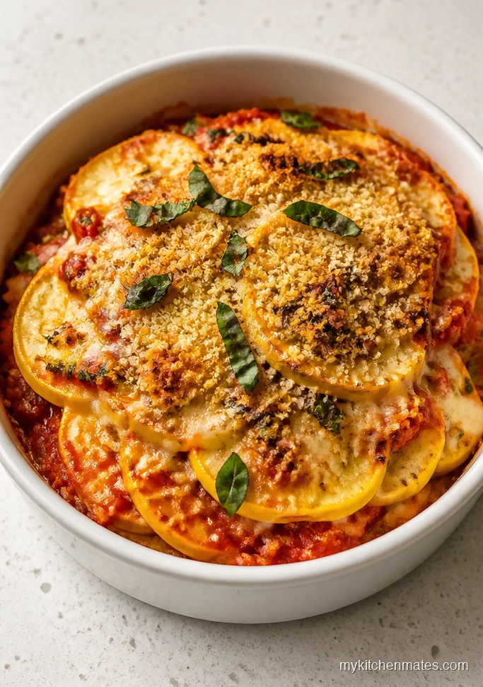 Tomato Basil Squash Casserole