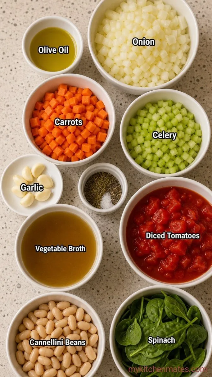 Hearty Tomato Vegetable Soup in 30 Minutes Ingredients