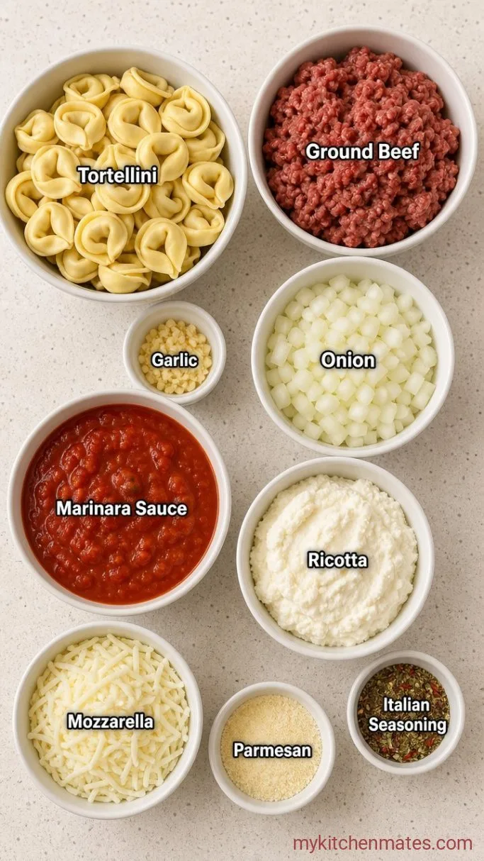 30-Minute Tortellini Lasagna Bake Ingredients