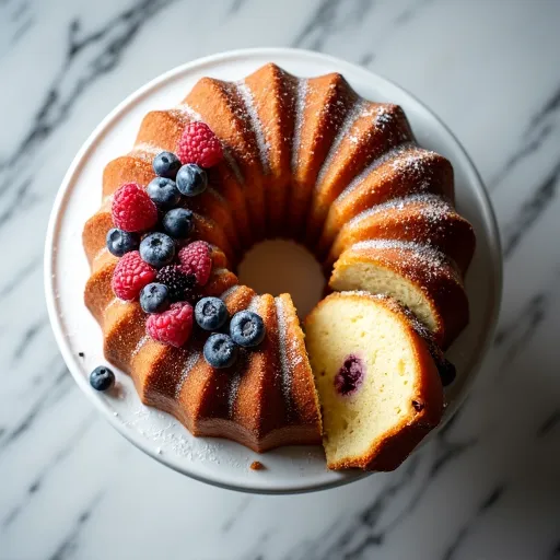 Triple Berry Mascarpone Pound Cake