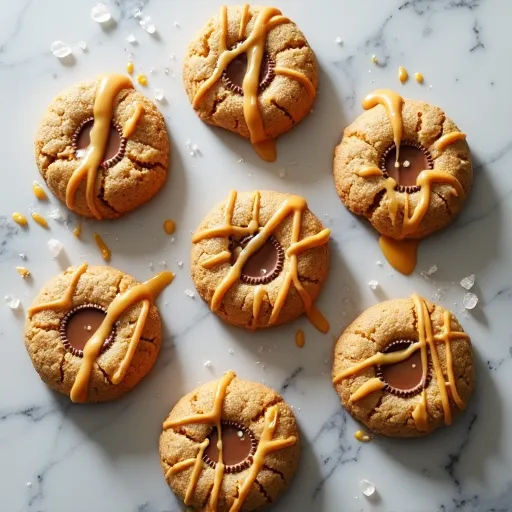 Triple Peanut Butter Cup Stuffed Cookies