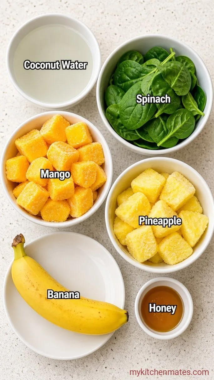 Island Green Smoothie (Tropical Smoothie Cafe Copycat) Ingredients