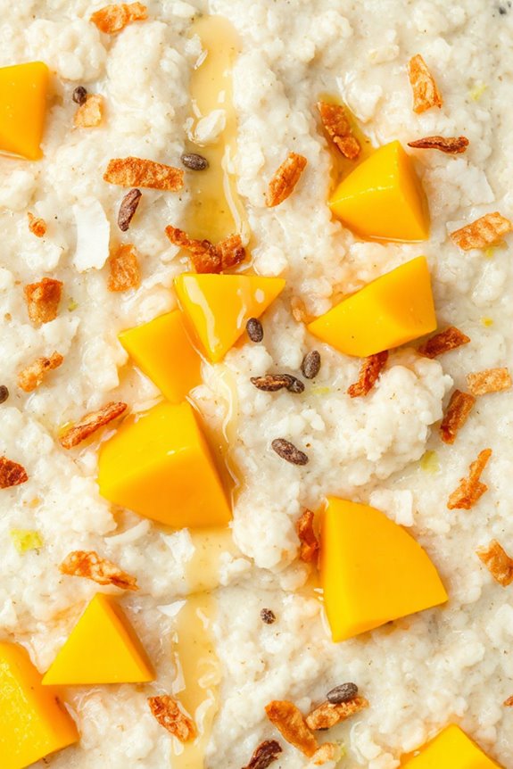 tropical mango coconut oatmeal