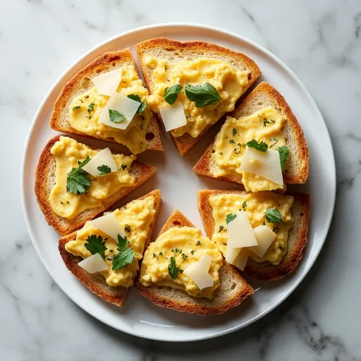 Truffle Oil and Roasted Garlic Bruschetta Toast