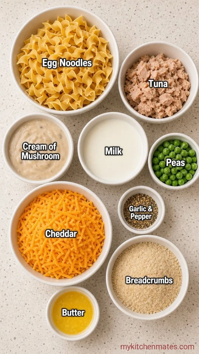 Creamy Tuna Casserole with Cream of Mushroom Ingredients