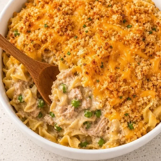 Creamy Tuna Casserole with Cream of Mushroom Tuna Casserole With Cream Of Mushroom