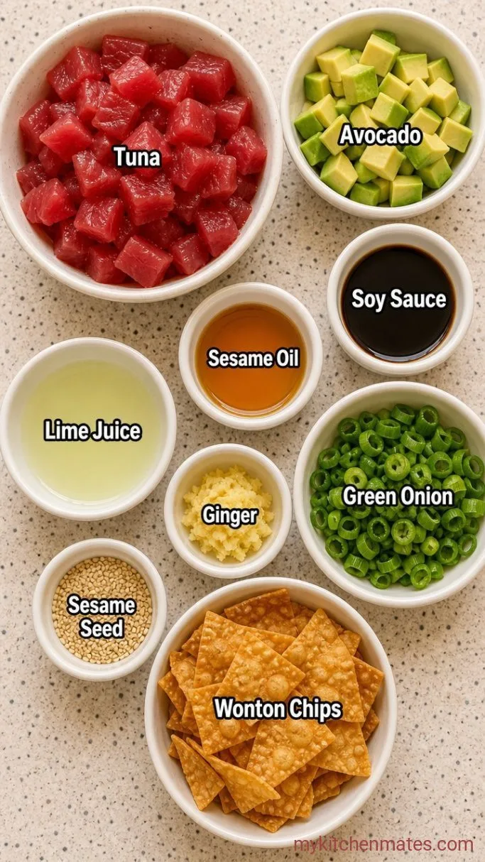 10-Minute Sesame Tuna Tartare Ingredients