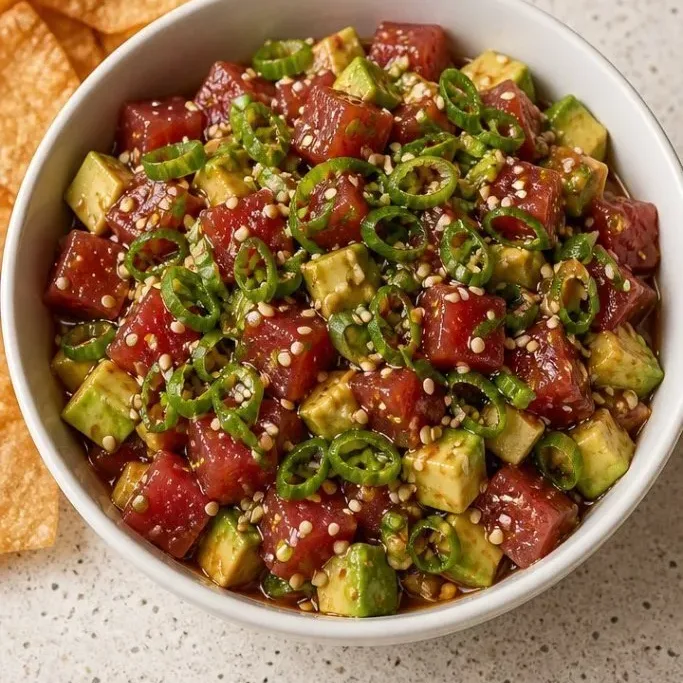 10-Minute Sesame Tuna Tartare Tuna Tartare Appetizer