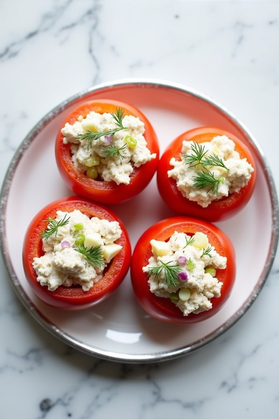 tuna salad stuffed tomatoes