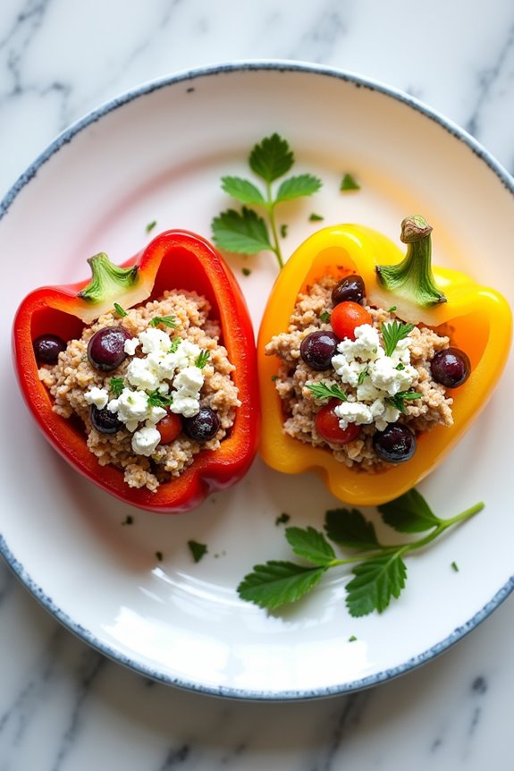 tuna stuffed bell peppers