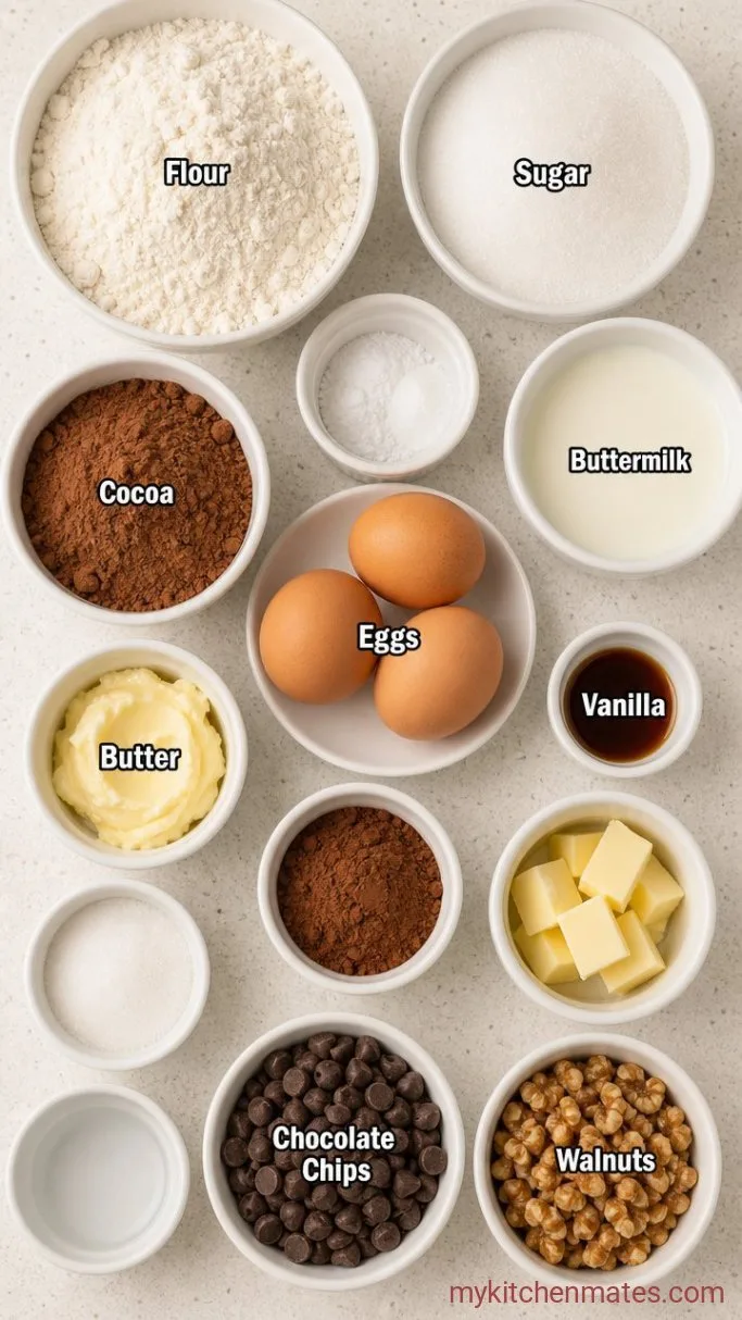 Old-Fashioned Tunnel of Fudge Bundt Cake Ingredients