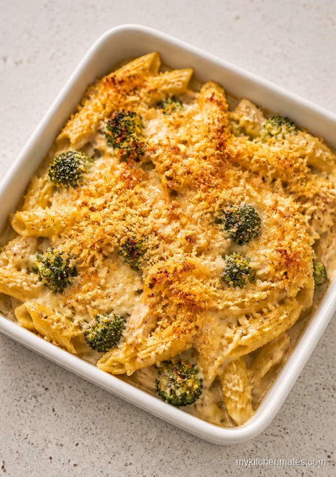 Turkey Broccoli Alfredo Casserole