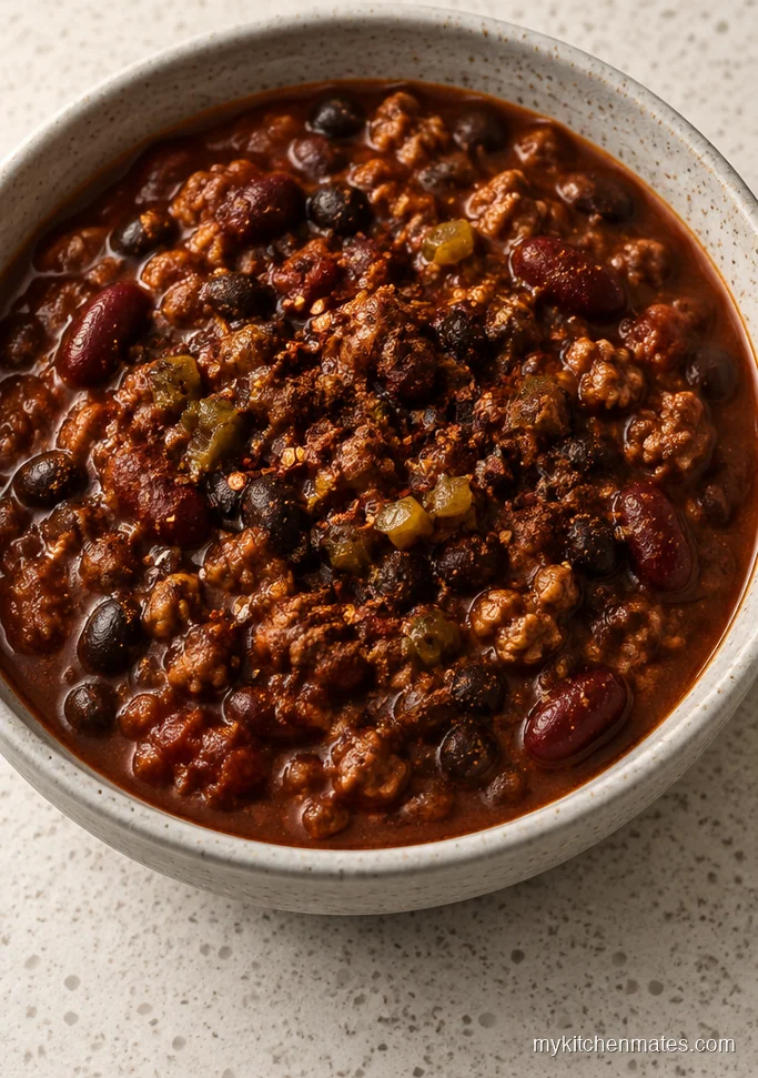 Turkey Chili with Cocoa and Cinnamon