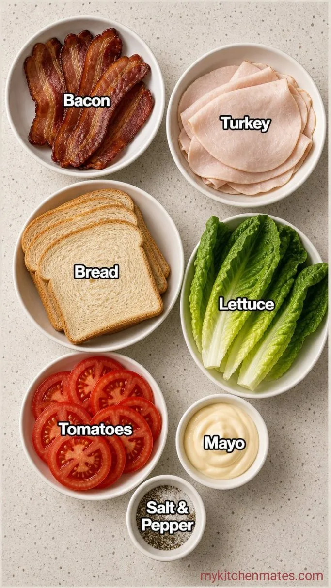 Triple-Decker Turkey Club Sandwich Ingredients