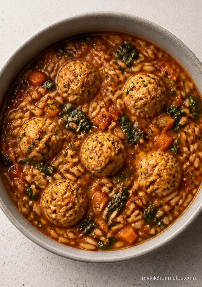 Turkey Meatball and Orzo Stew