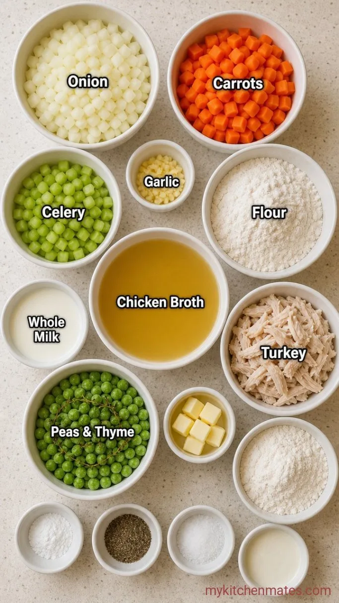 One-Skillet Turkey Pot Pie With Biscuits Ingredients