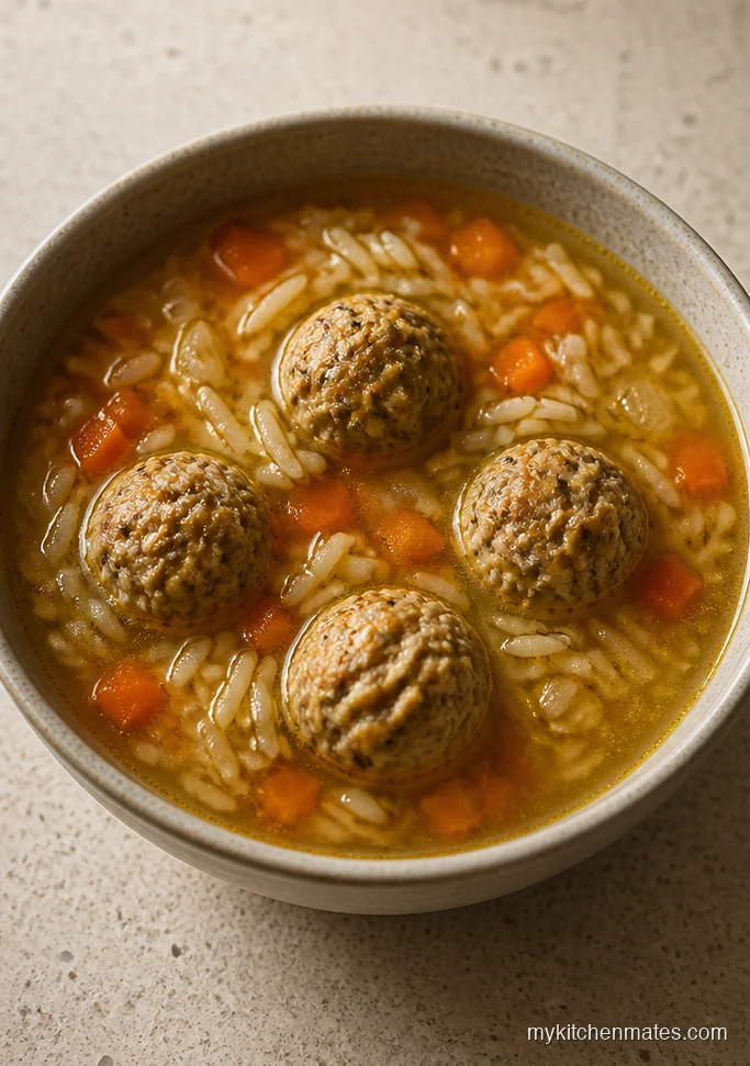Turkey Rice Meatball Soup