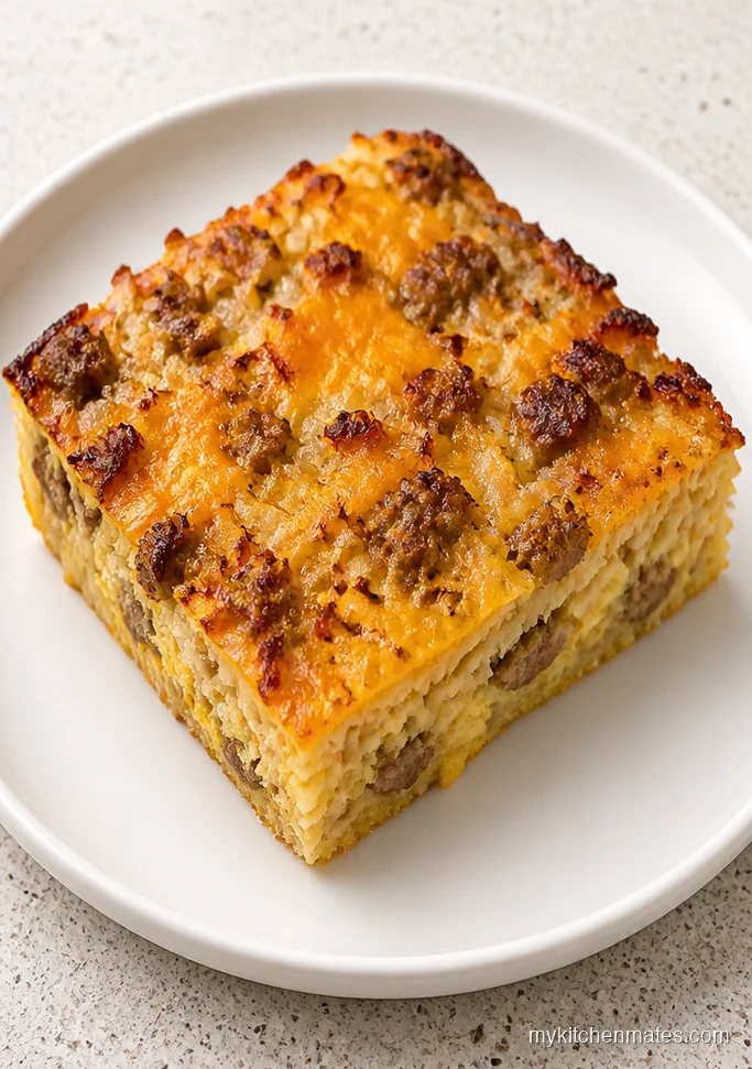 Turkey Sausage Hash Brown Breakfast Casserole