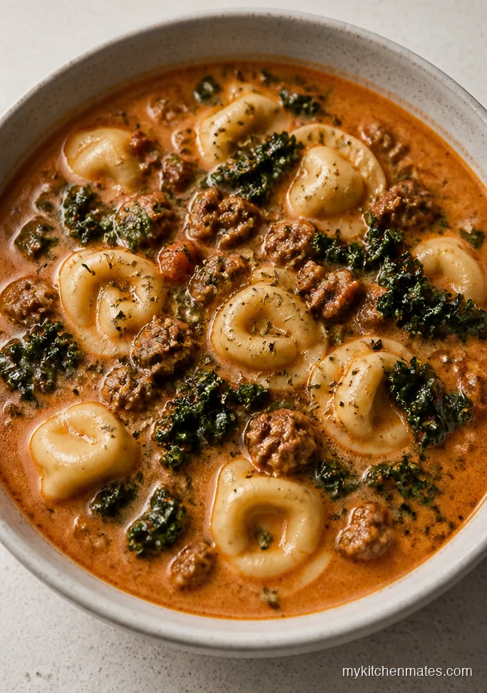 11 Crockpot Tortellini Soup Recipes for Cozy Low Effort Dinners Turkey Sausage Kale Tortellini Soup