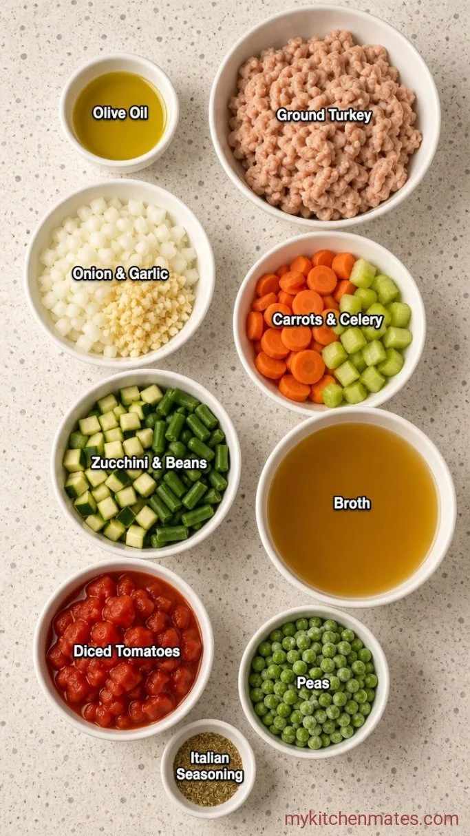30-Minute Turkey Vegetable Soup Ingredients