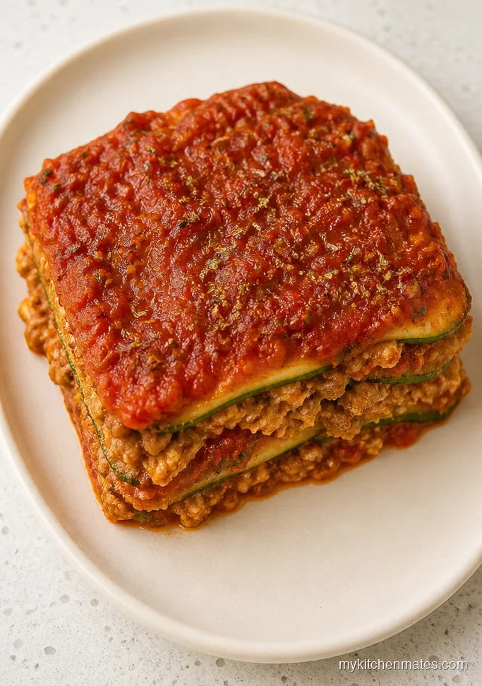 Turkey Zucchini Lasagna Casserole