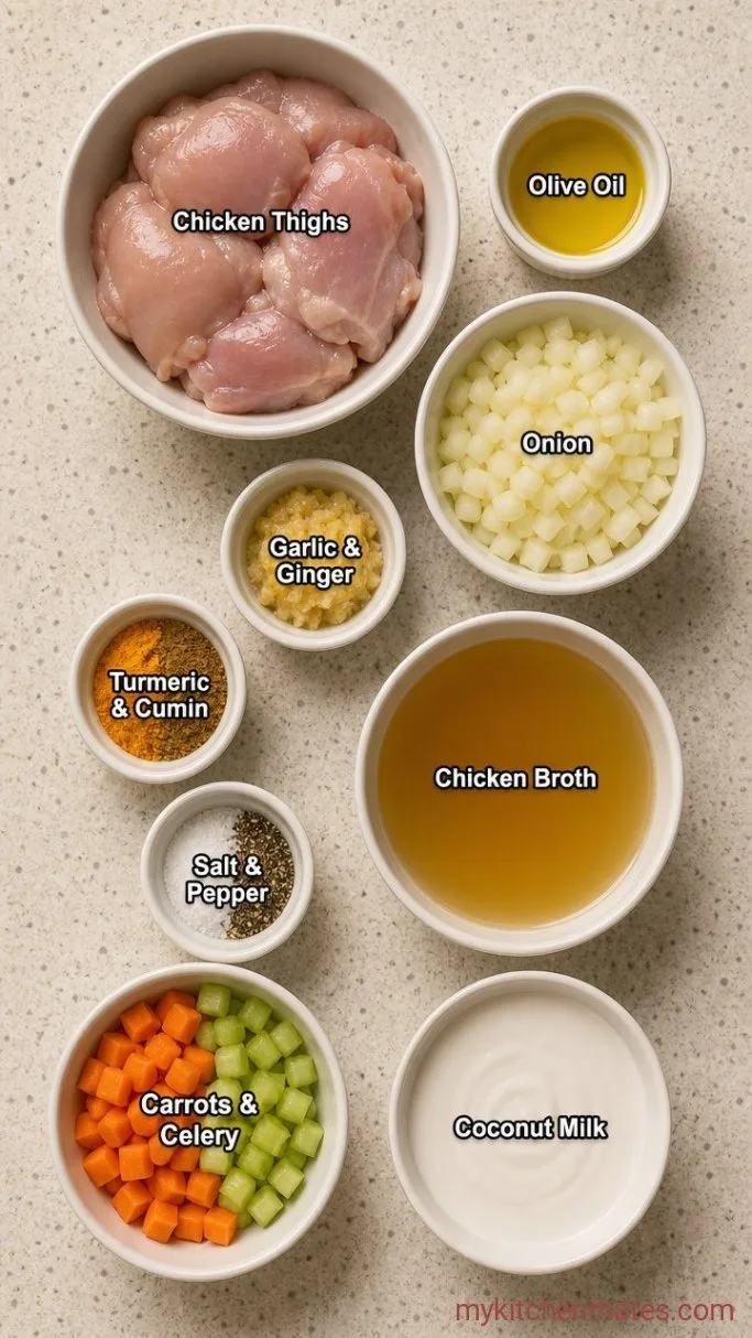 One-Pot Turmeric Chicken Soup Ingredients