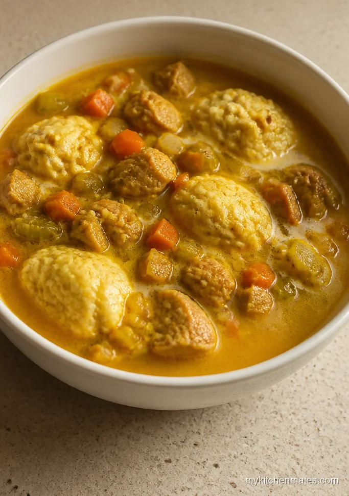 Turmeric Ginger Chicken and Dumpling Soup