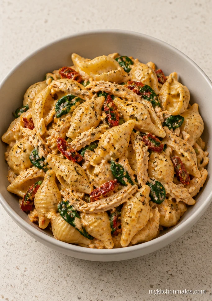 Tuscan Chicken and Noodles