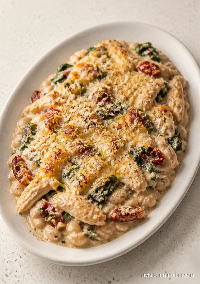 12 Gluten Free Chicken Casserole Recipes for Easy Weeknight Dinners Tuscan Chicken and White Bean Casserole