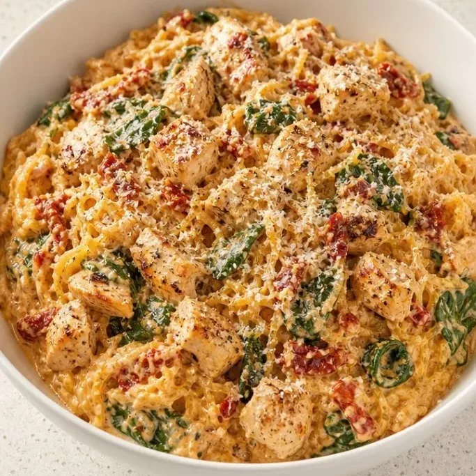 Tuscan Chicken Spaghetti Squash