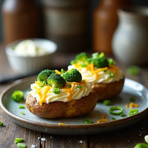 Twice-Baked Cheesy Broccoli Potato