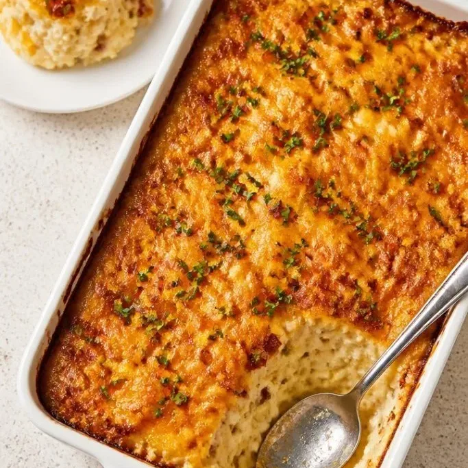 Creamy Twice Baked Potato Casserole (No Stuffing Required) twice baked potatoes casserole
