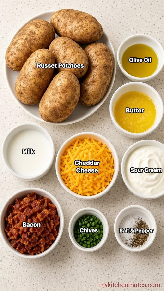 Creamy Twice Baked Potato Casserole (No Stuffing Required) Ingredients