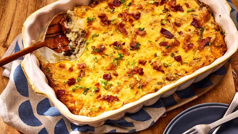Twice-Baked Potatoes Casserole Food photo of Twice-Baked Potatoes Casserole