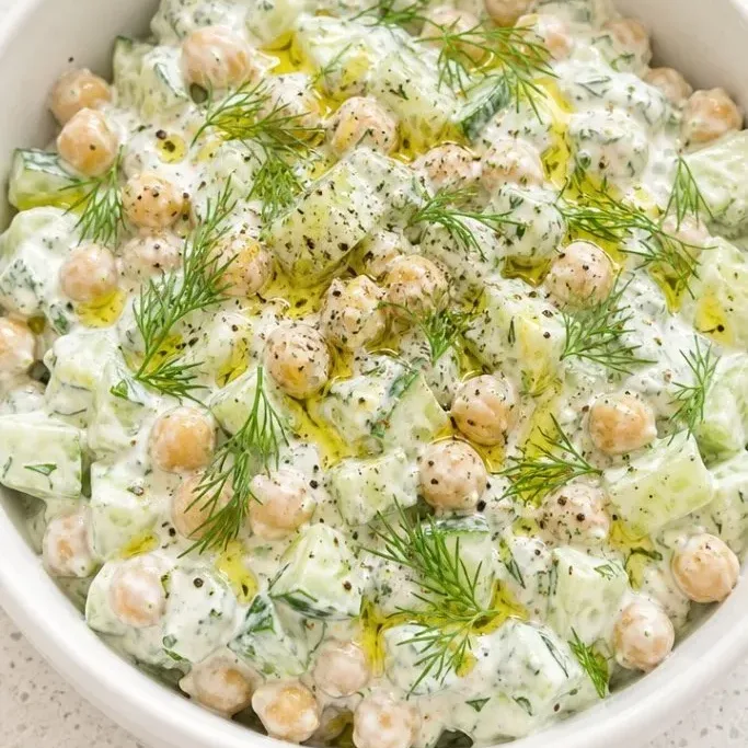 10-Minute Tzatziki Chickpea Salad Tzatziki Chickpea Salad