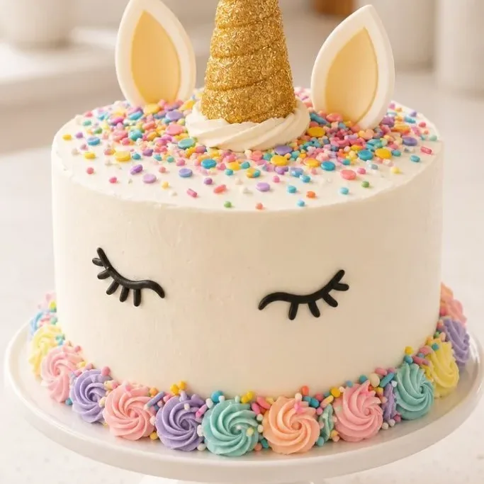 Easy Unicorn Birthday Cake with Rainbow Layers Unicorn Birthday Cake