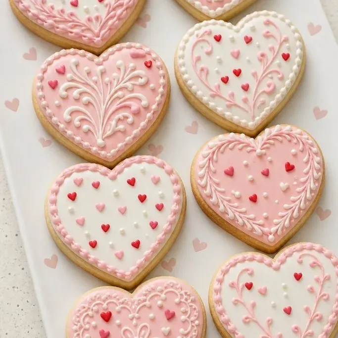 Soft Valentine's Sugar Cookies That Hold Their Shape Valentine's Sugar Cookies
