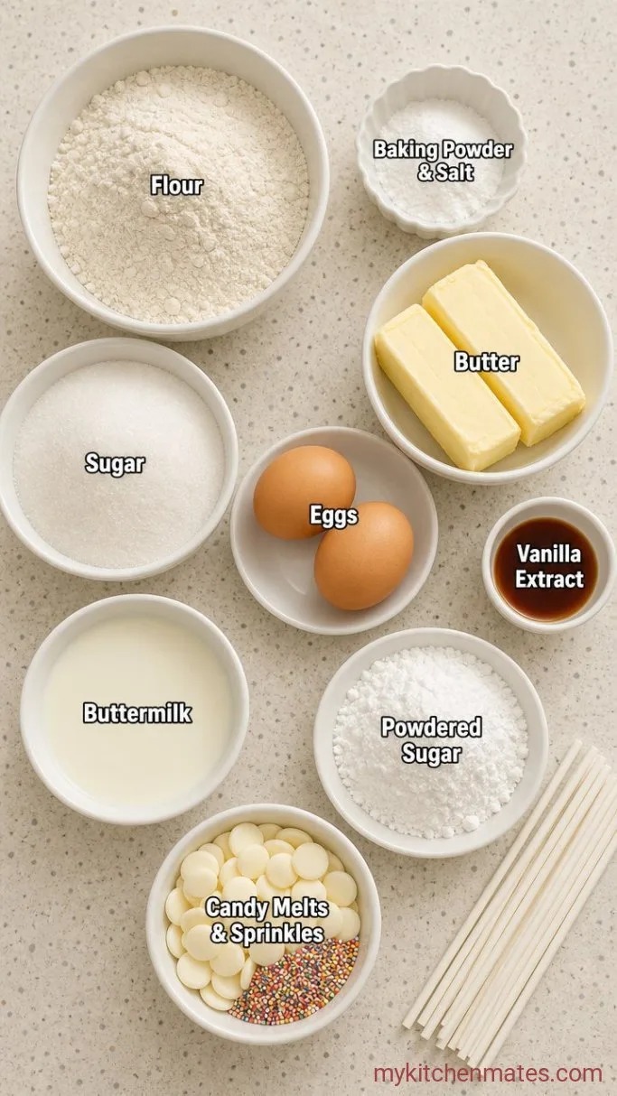 Homemade Vanilla Cake Pops (From Scratch) Ingredients