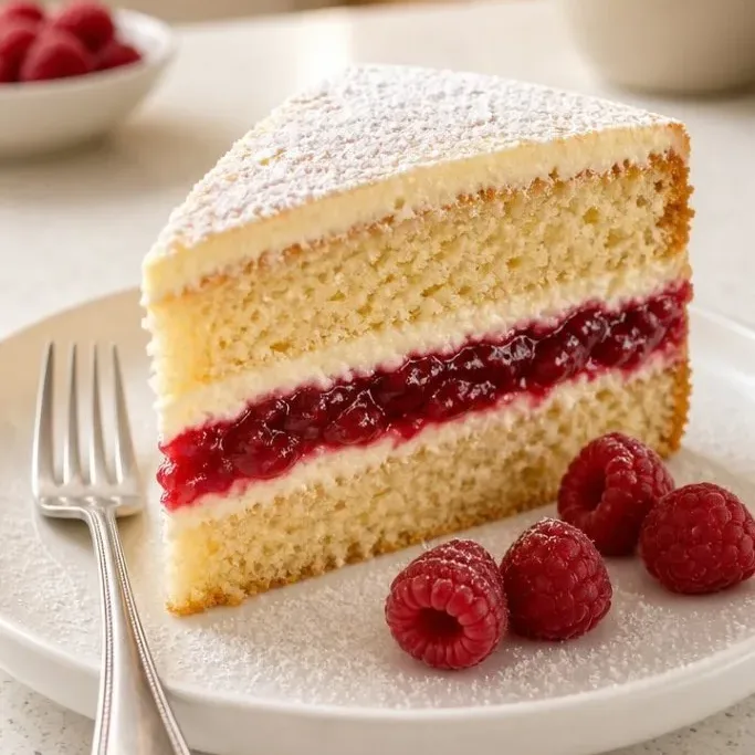 Vanilla Cake With Raspberry Filling