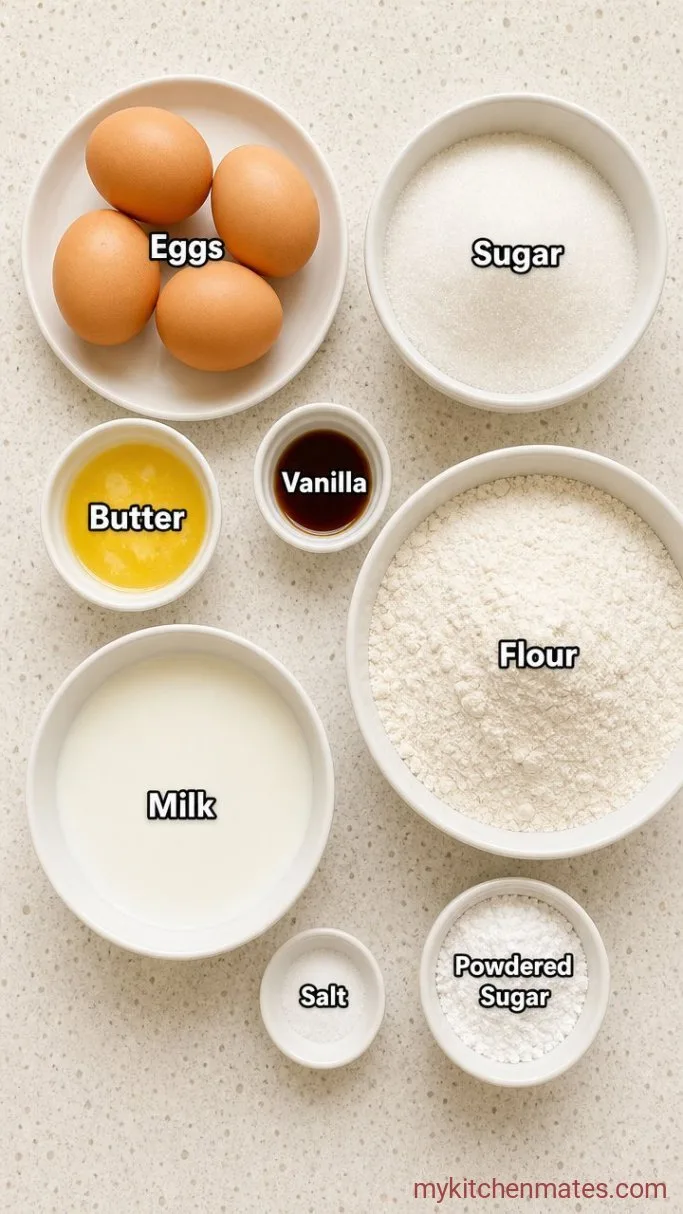Vanilla Custard Cake That Magically Makes Three Layers Ingredients