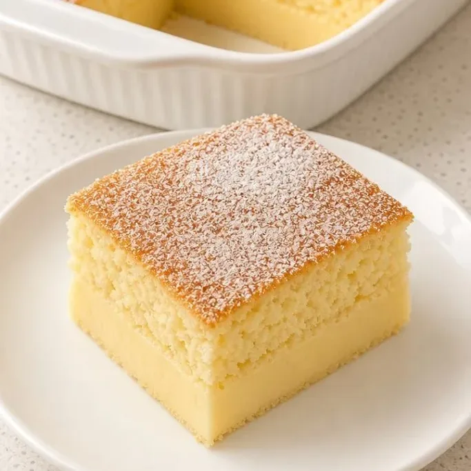 Vanilla Custard Cake That Magically Makes Three Layers Vanilla Custard Cake