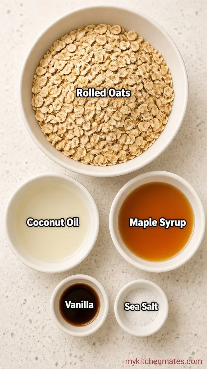 5-Ingredient Vanilla Granola with Big Clusters Ingredients